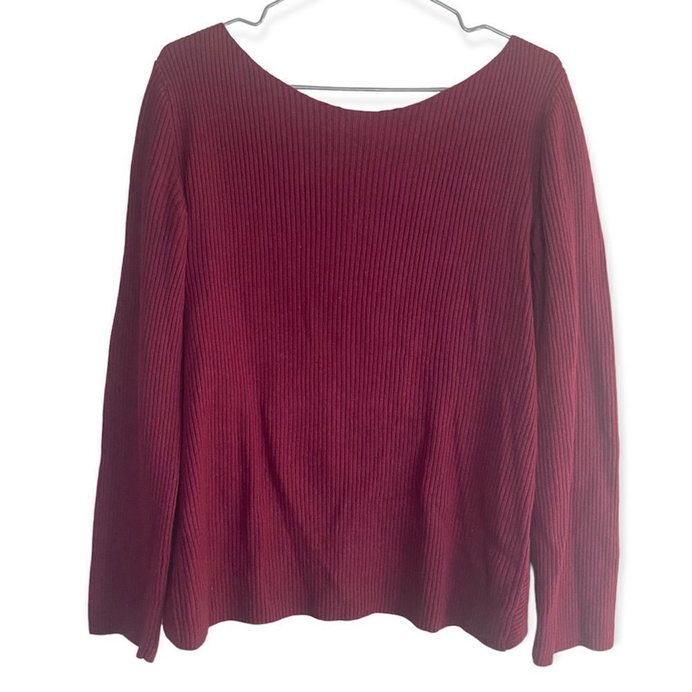 Babaton | Aritzia Red Wool/Linen Blend Balletcore Kitano Sweater Size Small